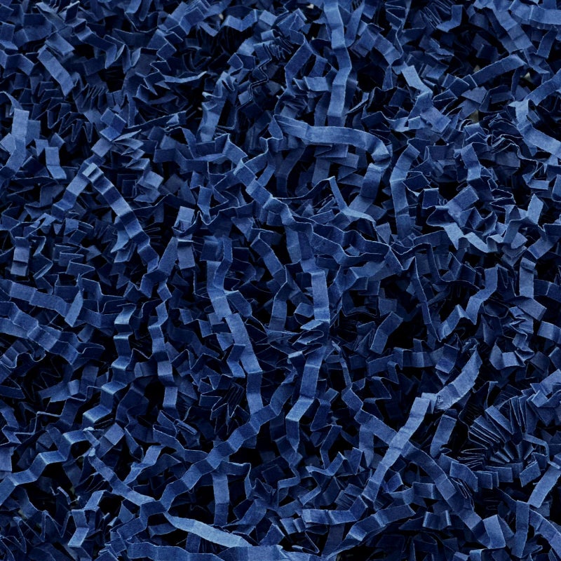 Corlcol 1 LB Dark Blue Crinkle Paper for Gift Box Basket Filler Paper Shred On holiday Party(3MM) - Image 1